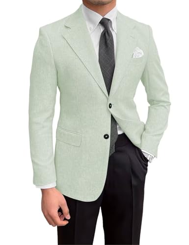 SHUZHXLZANGY Mens Blazer Casual Sports Coat Summer Jacket Lightweight Blazer for Men Beach Wedding Jacket