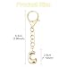 Echoed Elegance Gold Bubble Initial Keychain For Women Handbag Purse Bag Charms Fashion Alphabet Keychain Accessories Gift Cap-C