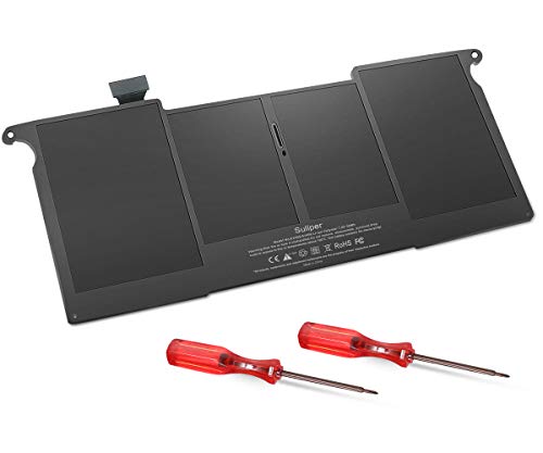 Suliper Laptop Battery Compatible for MacBook Air 13 inch A1377 A1369 (Late 2010 Mid 2011 Mid 2012 Mid 2013 Early 2014 Year Version),fits Model A1377 A1405 A1496 661-5731 MC503 MC504