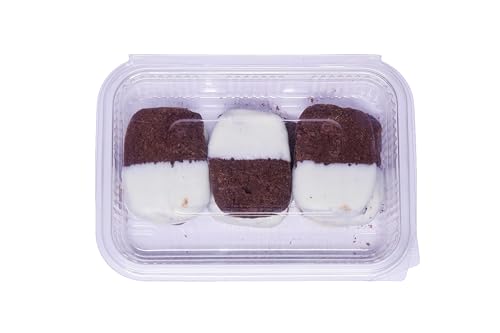 Image of MOM'S BAKERY Black and White Cookies 200 gm with White Cream Coating | Soft & Rich Chocolate Baked Treats | T45 Flour, Butter, Sugar, Vanilla Essence | Perfect for Cookie Lovers | Healthy & High Fiber Biscuits for Anytime Cravings for Breakfast