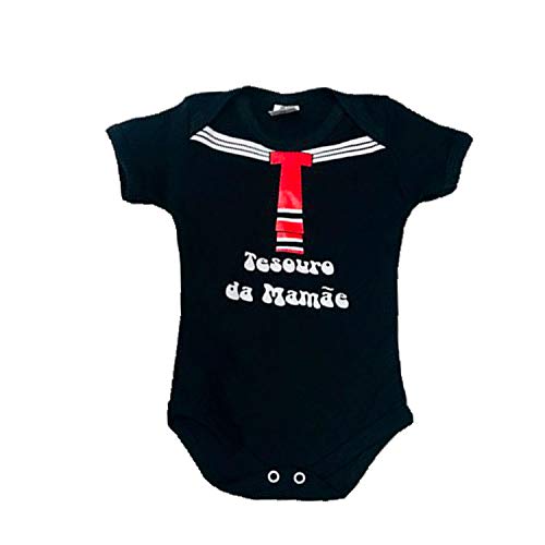 Body bebe estampado com boina Body Bebe Tesouro da mamae (P - Até 4 Meses)