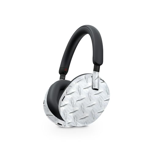 Image of MightySkins Carbon Fiber Skin Compatible with Sony WH-1000XM5 Headphones - Diamond Plate | Protective, Durable Textured Carbon Fiber Finish | Easy to Apply