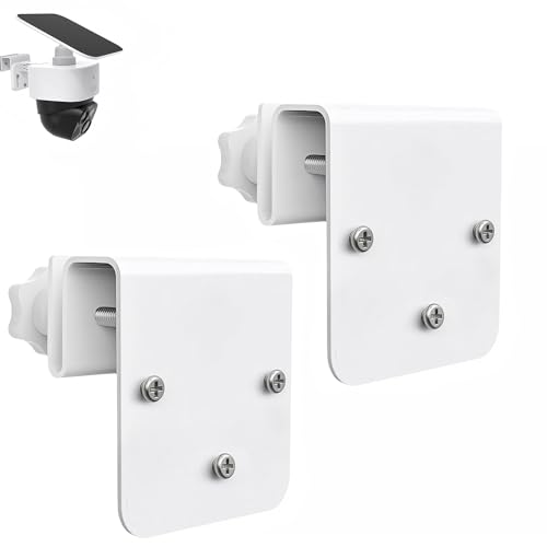2 Pack Gutter Mount Bracket for Eufy Security SoloCam S340/E30/E42 and 4G LTE Cam S33 Stainless Steel Gutter Mount for Solar Security Camera No-Drill Installation