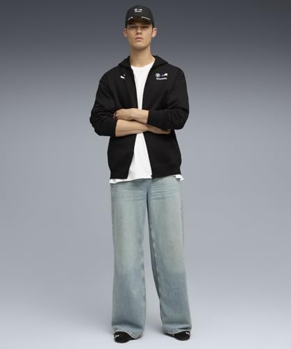 Image of Puma BMW Men Full Sleeve Cotton Full Zip with Pocket Sweat Jacket