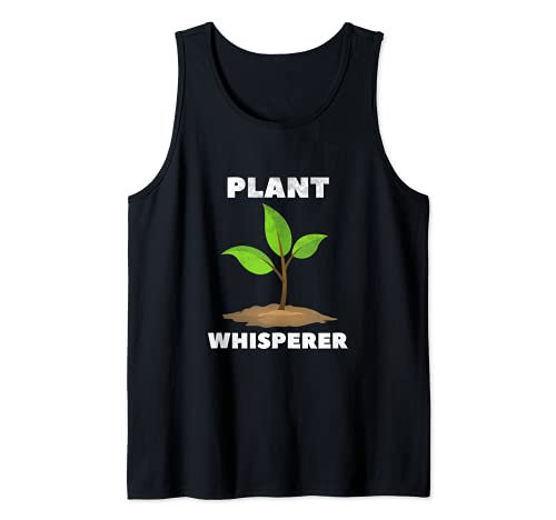 Plant Whisperer Cool Gardening Design Funny Garden Gardener Tank Top, Black