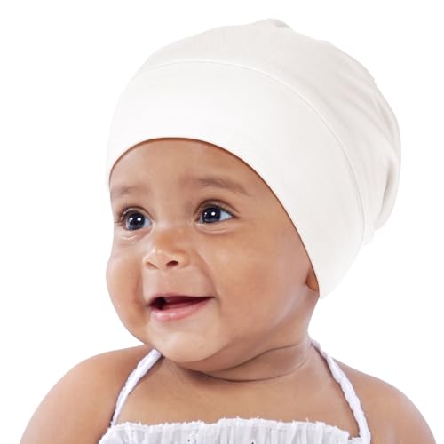 Image of OLESILK Silk Baby Bonnet for 0-6 Months - 100% Mulberry Silk Toddler Hair Bonnet, Adjustable Night Cap for Sleeping