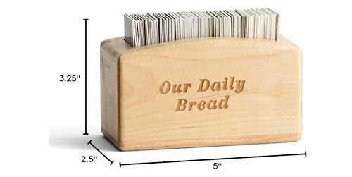 DaySpring - Our Daily Bread Wood Promise Box - 240 Promises from The Word of God - Sharable Scripture Cards (J4531),Brown