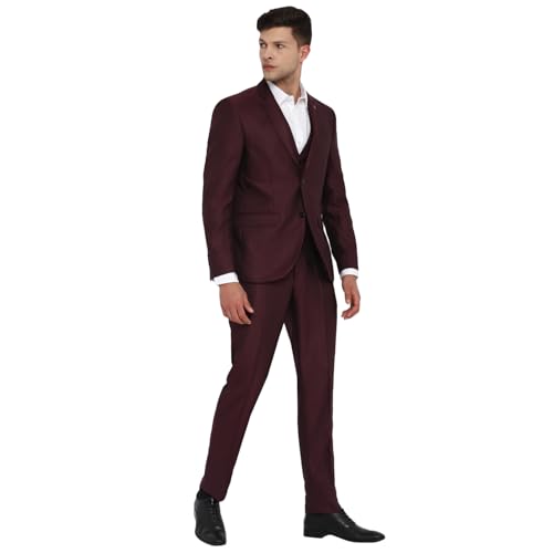 Image of Turtle Men 100% Cotton Notch Lapel Collar Tailored Fit Three Piece Party Suits