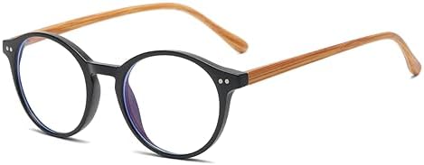 Gleyemor Blue Light Glasses for Men Women, Vintage Round Frame Computer Eyeglasses