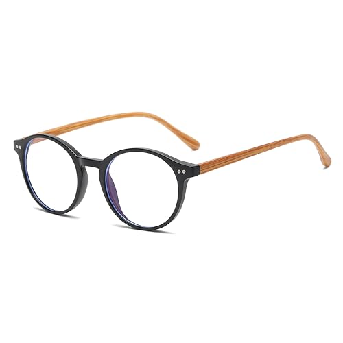 Image of Gleyemor Blue Light Glasses for Men Women, Vintage Round Frame Eyeglasses
