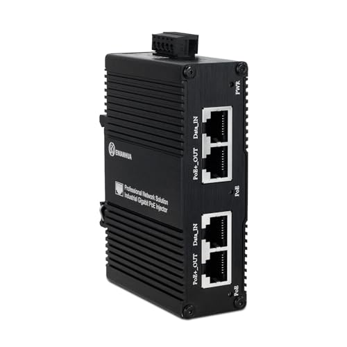 ENIANHUA Gigabit PoE+ Injector 30W IEEE802.3at/af Compliant, with 12~48V DC Input or 9~36V AC Input, PoE+(30W) Power Over Ethernet Distances Up to 328ft, Plug & Play, for Camera/Access Point/IP Phones