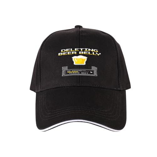 Made in USA Deleting Beer Belly Please Wait Loading Bar Washed Denim Hats Cute Baseball Cap for Men Women Adjustable Trucker Hat