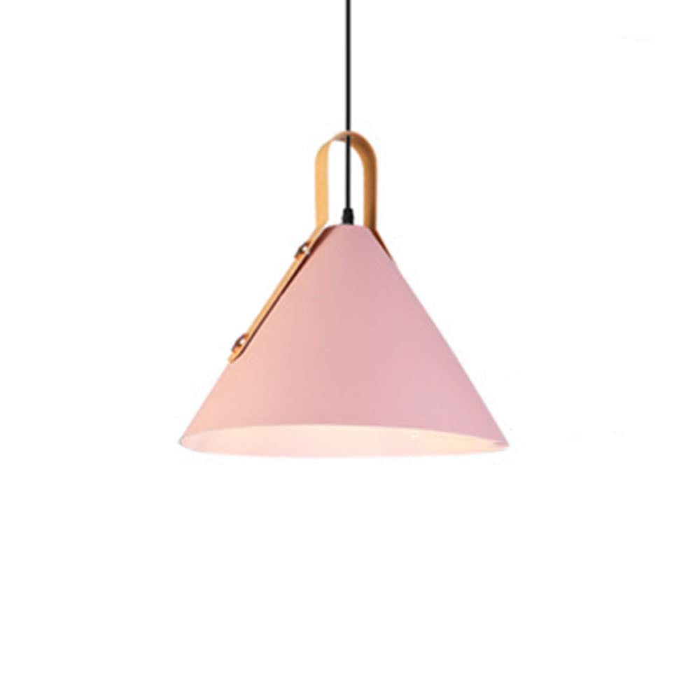 Lámpara de techo vintage industrial rosa para iluminar tu isla de cocina moderna