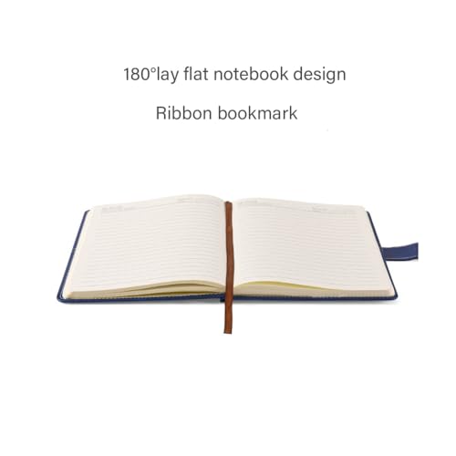 Carnet de notes A5 cuir bloc-notes rigide professionnel gris stylo billes 200 pages - 6