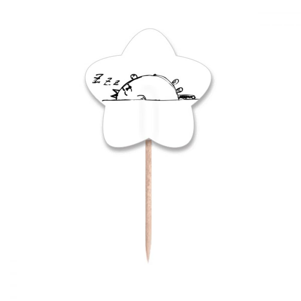 Cure-dents chat paresseux etoile pour ajouter de la douceur aux cupcakes
