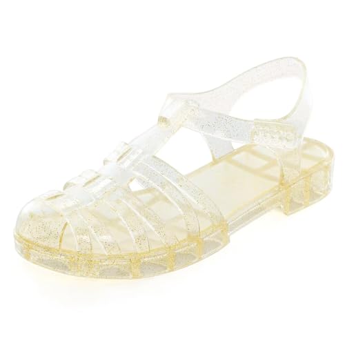 Image of Hee grand Crystal Jelly Heel Sandals for Women Summer Beach Jelly Shoes