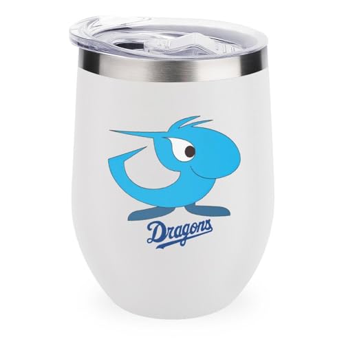 ワインタンブラー 中日ドラゴンズ 野球応援 卵殻カップ タンブラー 350ml U字型 コーヒーカップ 蓋付き ステンレス製 魔法瓶 保冷 保温 水筒 直飲み 応援グッズ プレゼント