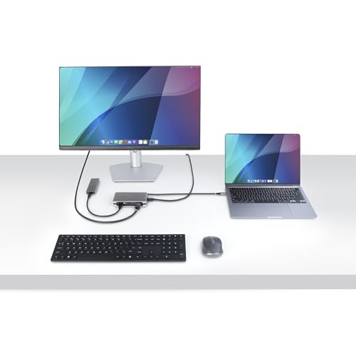 Image of StarTech.com USB-C Docking Station for MacBook Pro M1 M2 M3 M4 and Windows, 4K 60Hz HDMI or DP Video, USB 10Gbps Hub, 100W Laptop Charging, GbE, 1ft /30cm Cable