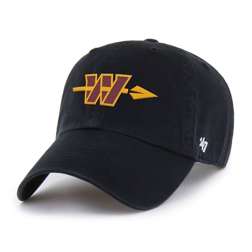 47 Mens Black Washington Commanders Alternate Clean Up Adjustable Hat