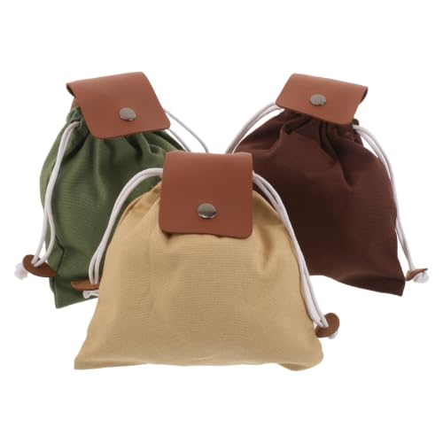 Riñonera de lona para buscar hongos y bayas en rutas de bushcraft y senderismo