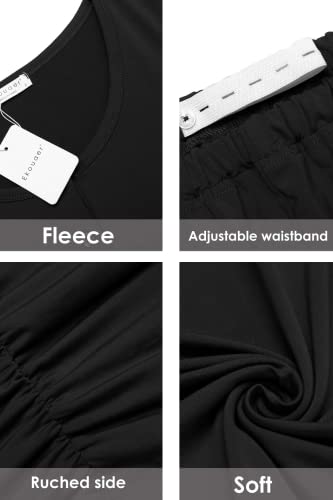 Ekouaer Maternity Thermal Underwear For Women Ultra Soft Smooth Knit Henley Long Johns Set Base Layer Top & Bottom (Black Xxl) #TOP4