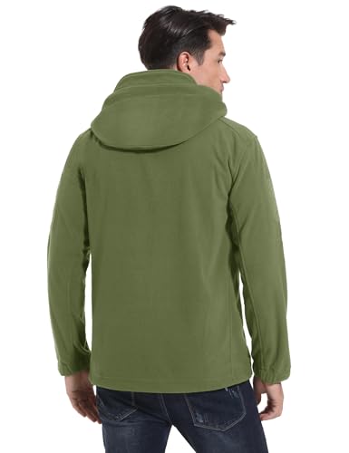 Image of CRYSULLY Men's Tactical Hoodies Jacket Warm Winter Fleece Jacket