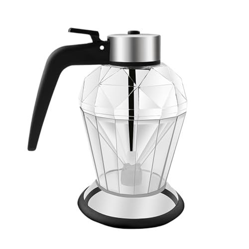Dispensador de miel – Botella transparente de jarabe antigoteo de 200 ml | Recipiente multiusos para salsas, aceite de oliva y leche condensada y accesorios de cocina para cocinar en casa, comida