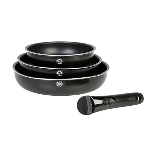 Sitram 715485 Juego de 3 Sartenes SITRAMOVIBLE FAMILY Aluminio Ø20/24/28 cm, Revestimiento interior antiadherente libre de PFOA - Mango extraíble SITRAMOVIBLE - Todo tipo de fuegos incluida inducción