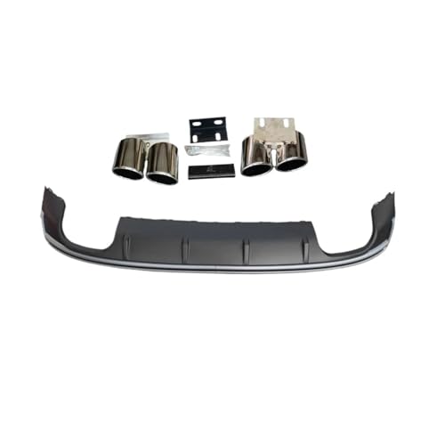 S3スタイルのハニカムリアバンパーディフューザーリップ付きABT排気チップアウディA3 8V 2014 2015 2016と互換性(MULTI)