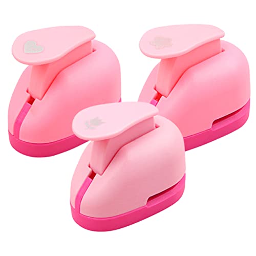 LALAFINA Boys and Girls Paper Punch 3pcs Manual Paper Puncher DIY Flower Embossing Machine Craft Hole Punch Promote Boys and Girls' Imagination Skills