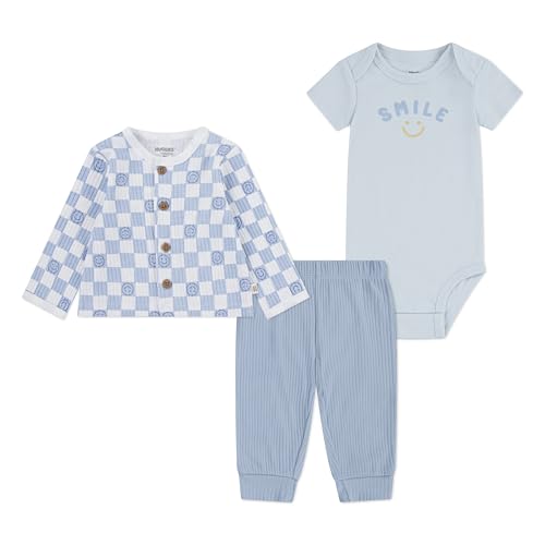 Image of HUGGIES Baby Bodysuit, Sweater and Pants 3-piece Outfit Set