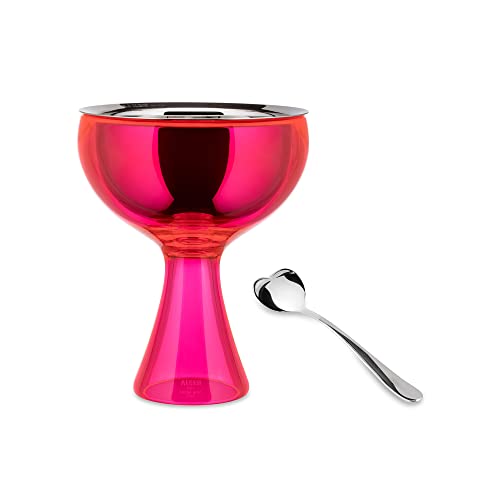 Alessi Big Love Copa para Helado, Acero Inoxidable, Rosa