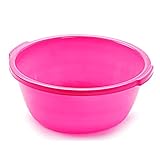 AC - Barreño Redondo con Asas - Capacidad de 5 litros - Fabricado en Polipropileno - para Lavabo, Fregadero y Bañera – Color Fucsia