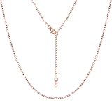 FOCALOOK Rose Gold Chains for Women 2mm 26 Inch Stainless Steel Cable Chain Necklace