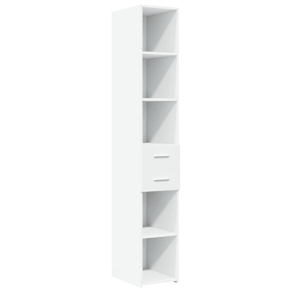 Armadio Highboard bianco, 30 x 42,5 x 185 cm, in legno