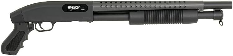 Pack de Escopeta Corta sin Culata Recortada de Muelle de Airsoft de Menos de 1 Julio de Potencia con un Cargador, 1000 Bolas de 6 mm, Cargador rápido Tico Tico Loader y Gafas de protección Pegaso