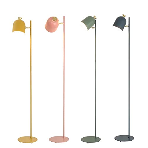Lámpara de pie moderna macaron con estructura ajustable decorativa para dormitorio