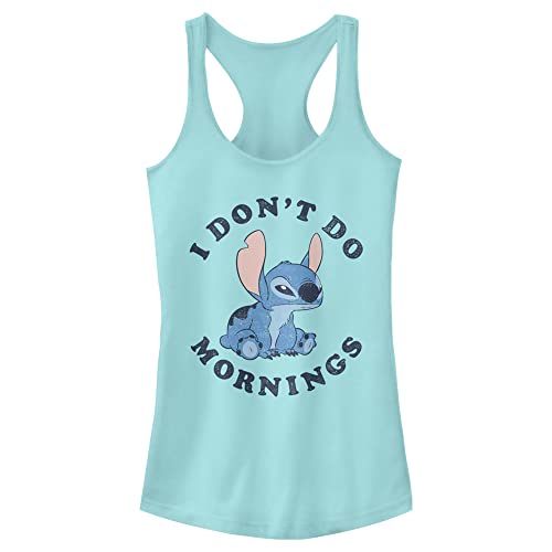 Image of Junior's Lilo & Stitch I Don't Do Mornings Stitch Cowl Neck Sweatshirt