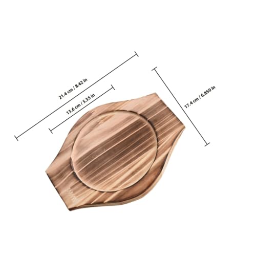 Tapete multifunción para cazuela de madera con agarradera resistente, pack de 2 piezas 3