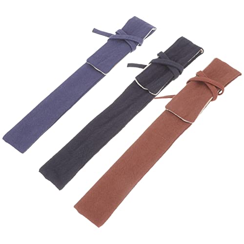 Ounona 3Pcs Home Incense Tubes Bags Linen Cotton Incense Tubes Carrying Pouches #TOP19