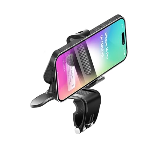 CGEAMDY Supporto per Telefono Da Cruscotto Auto Con Clip, Rotazione Di 360 Gradi e Molla Regolabile