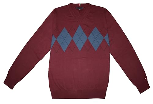 Pull en tricot col en V Tommy Hilfiger vêtement homme chaud hiver taille S au XXL 78J9352
