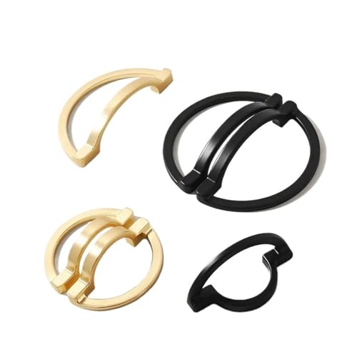 Manijas de aleación de zinc macizo de 96mm y tiradores decorativos oro negro 2