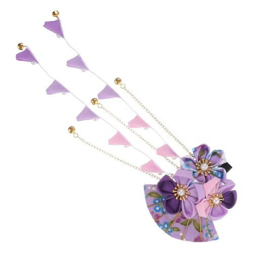 LALADEFIEE Épingle Japonaise Fleurie pour Cheveux Mariage Violet Accessoire Coiffure Traditionnelle Femme Plusieurs styles