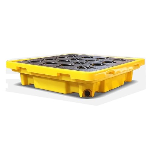 Palette de rétention étanche avec plateau amovible pour stopper les fuites de liquides