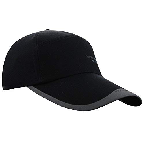 Men's Spring Summer Cotton Canvas Long Brim Peaked Running Sun Baseball Cap Hat