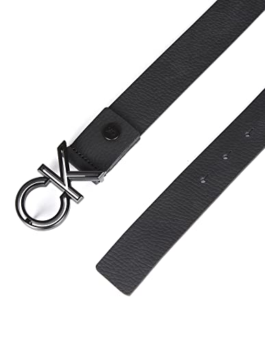 Calvin Klein Herren Gürtel aus Leder, Schwarz (Ck Black Smooth), 110 cm – Ansicht 4
