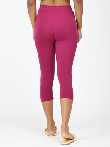 Image of Robinbosky Premium Stretchable Cotton Capri Legging for Women | Suitable for Formal wear & Casual wear | High-End Elastic Makes. The Leggings Squat Proof and Durable for Travel, Yoga, & Workout.
