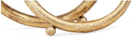 Danya B. Gold Eternal Loop Metal Art Abstract Sculpture. This Unique Accent Piece Symbolizes an Unending Cycle of Life. Perfect for Wedding, Anniversary, Home or Office Decor