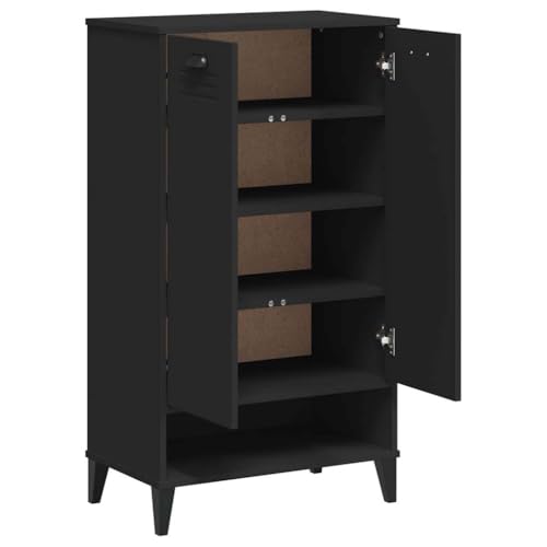 Zapatero de madera con 2 puertas y compartimento moderno para pasillo estrecho 6